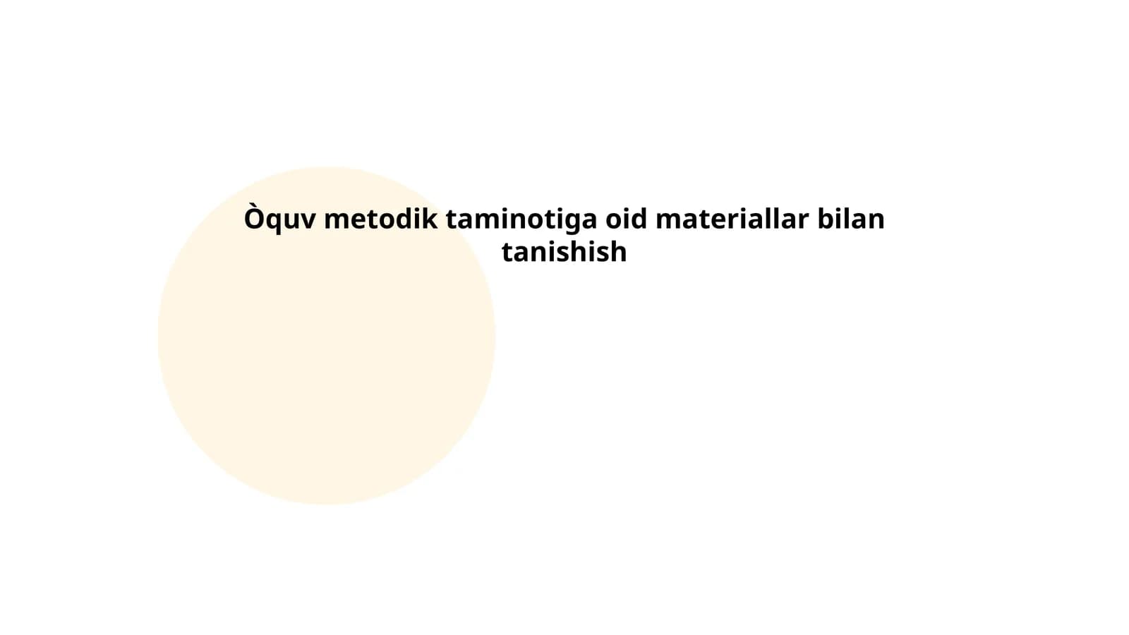 O'quv jarayonini tashkil etishning metodik asoslari