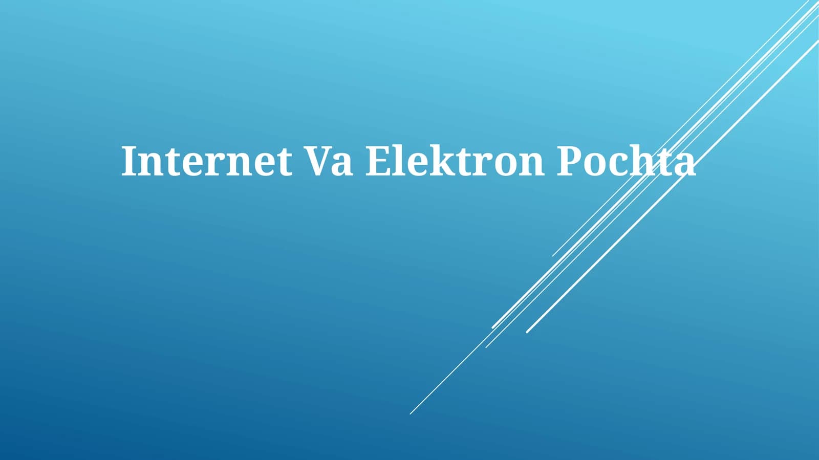 Internet Va Elektron Pochta