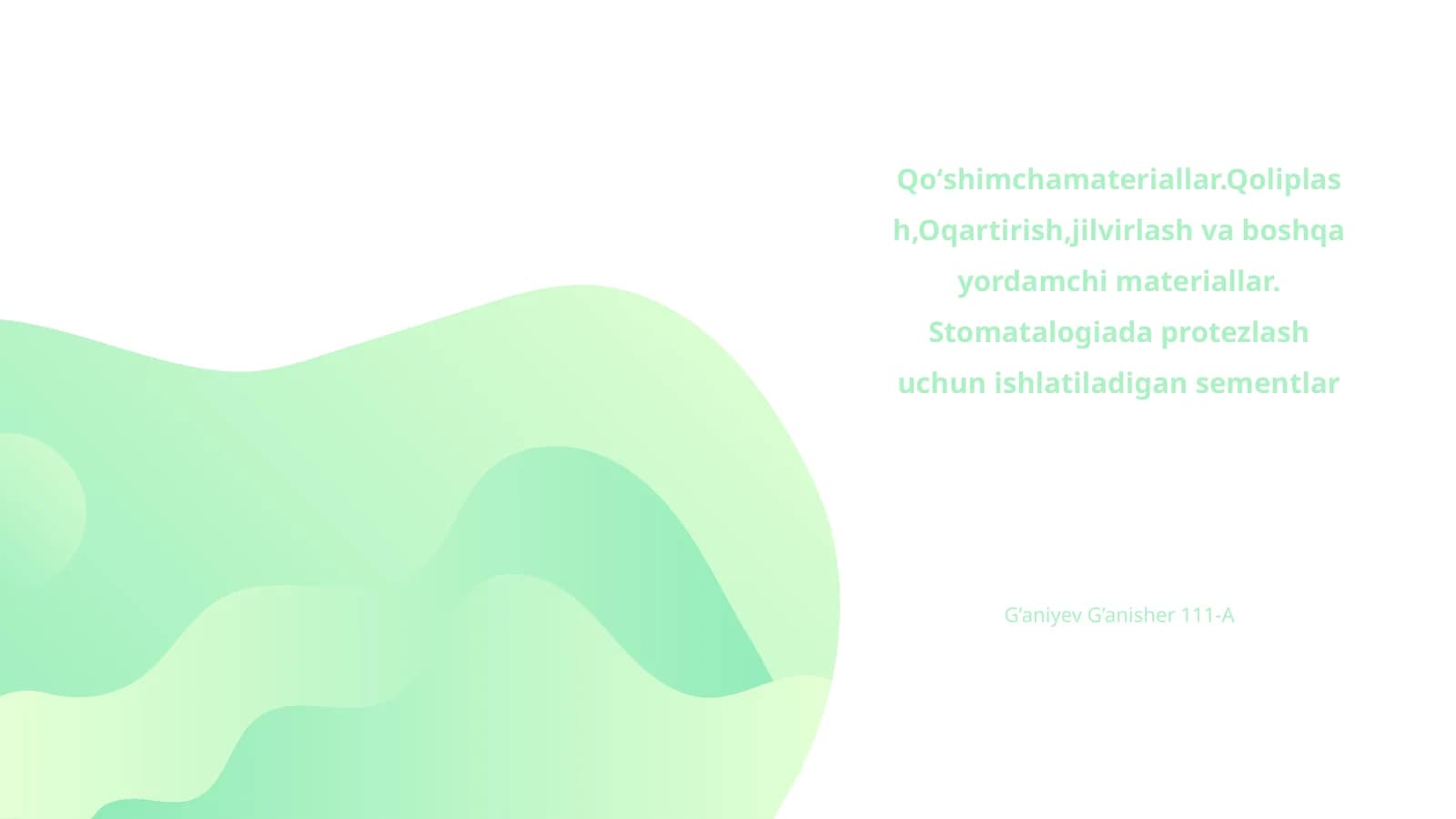 Qo'shimchamateriallar