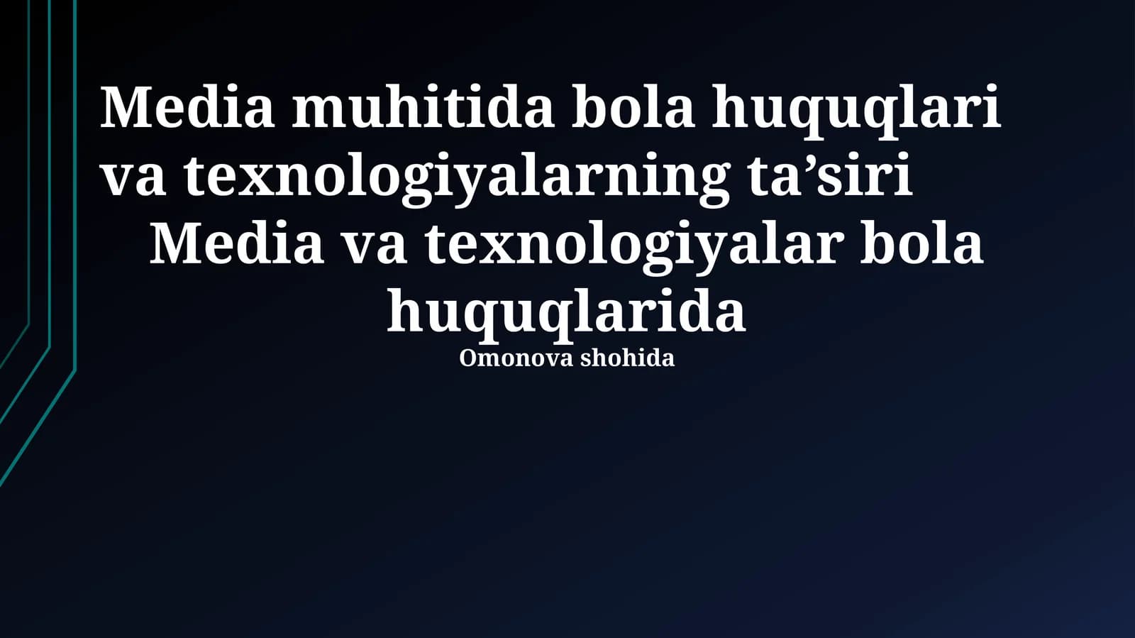 Bolalar huquqlari va texnologiyalar