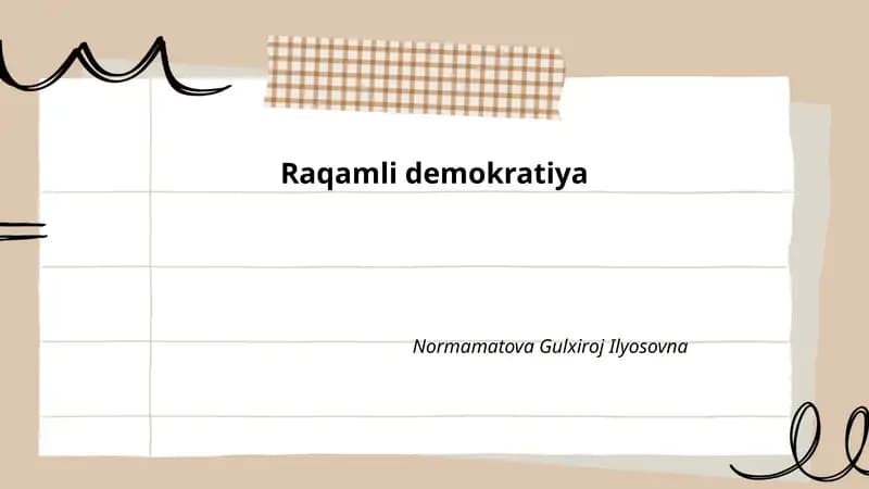 Raqamli saylovlar va elektron ovoz berish