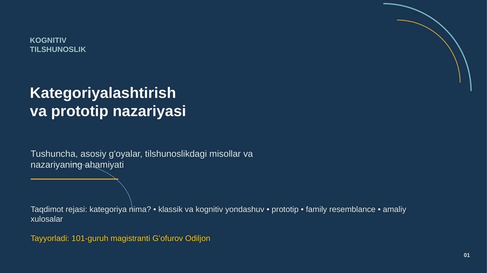 KOGNITIV TILSHUNOSLIK