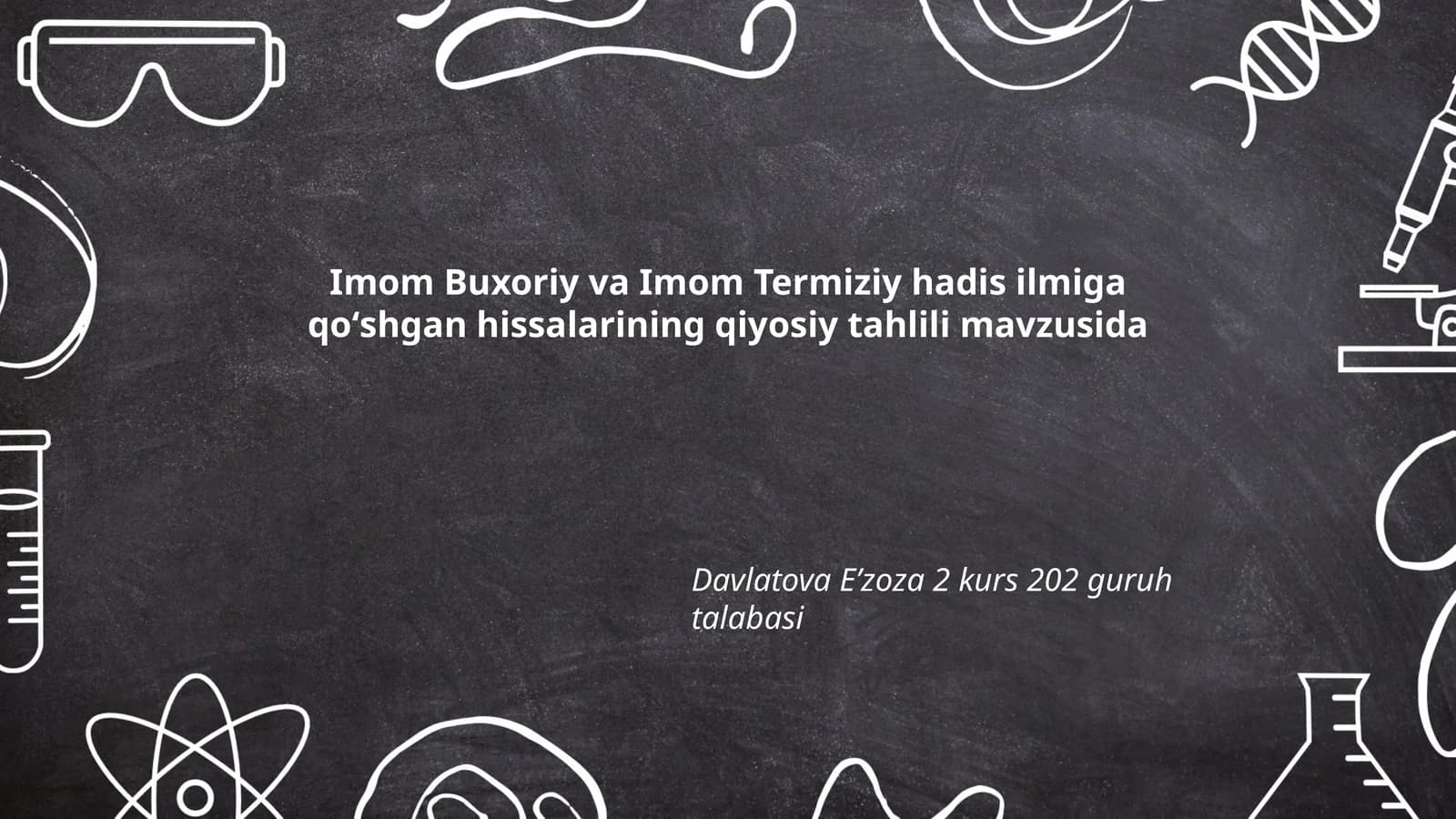 Imom Buxoriy va Imom Termiziy hadis ilmiga qoʻshgan hissalarining qiyosiy tahlili