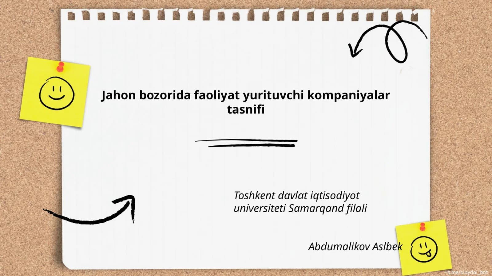 Jahon bozorida faoliyat yurituvchi kompaniyalar tasnifi