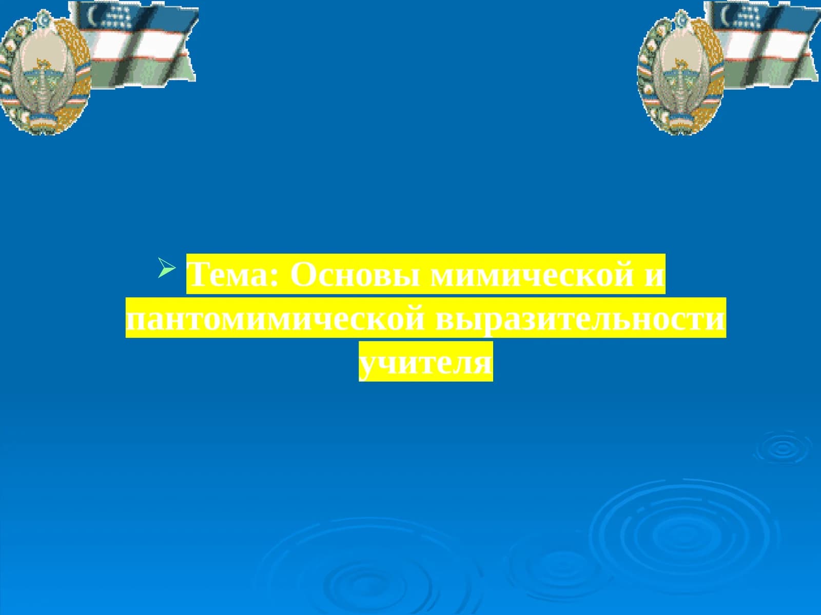 Основы мимической и пантомимической выразительности учителя