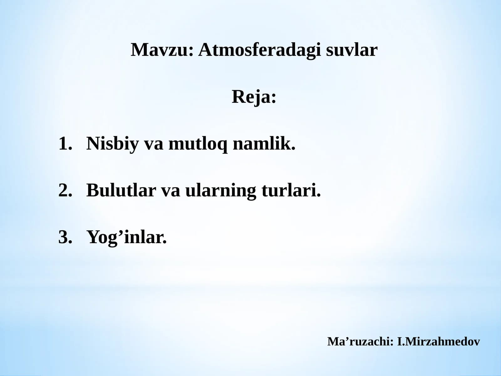 Atmosferadagi suvlar