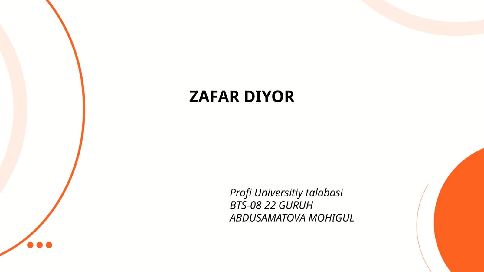 Zafar Diyorning tarjimai holi