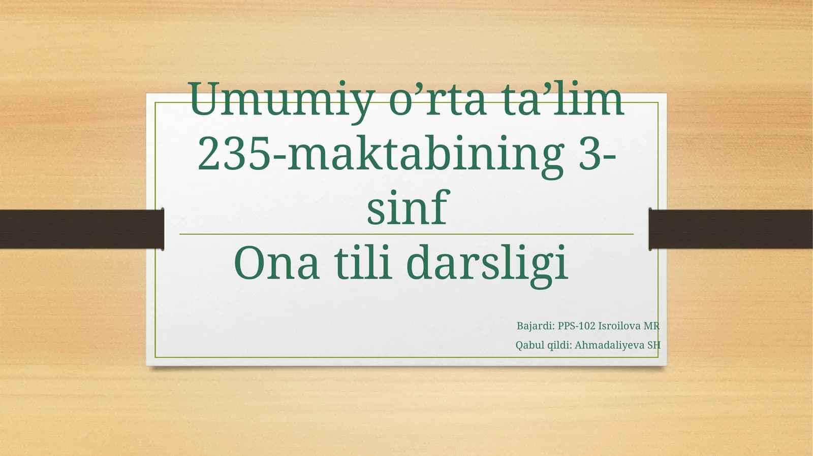 Ona tili darsligi