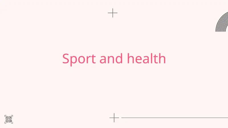 Sport and health