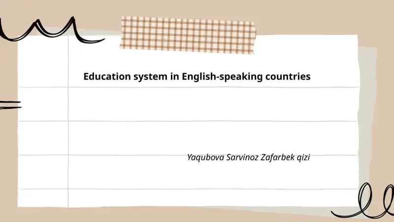 Education system in English-speaking countries