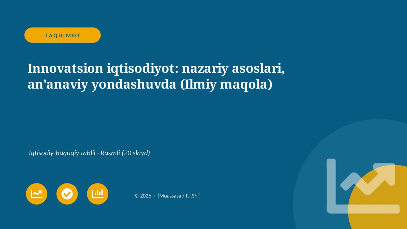 Innovatsion iqtisodiyot: nazariy asoslari, an'anaviy yondashuvda