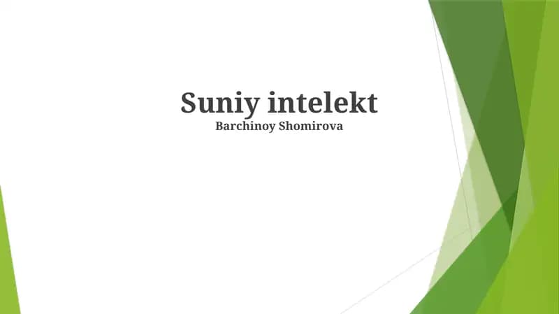 Suniy intelekt