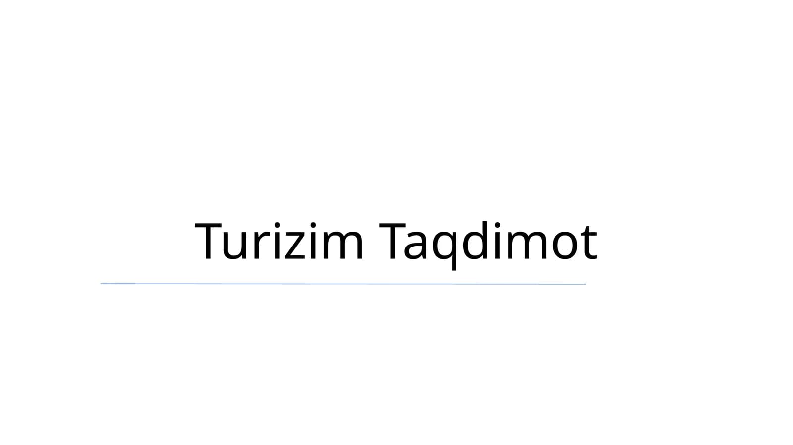Turizim Taqdimot
