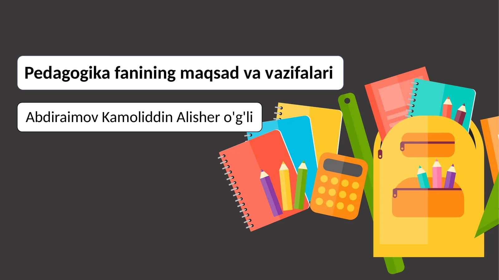 Pedagogika fanini predmeti, maqsadi va vazifalari