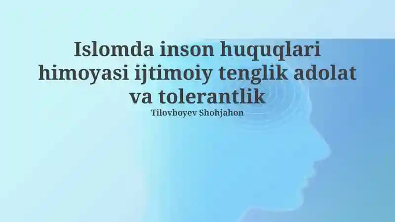 Islomda inson huquqlari