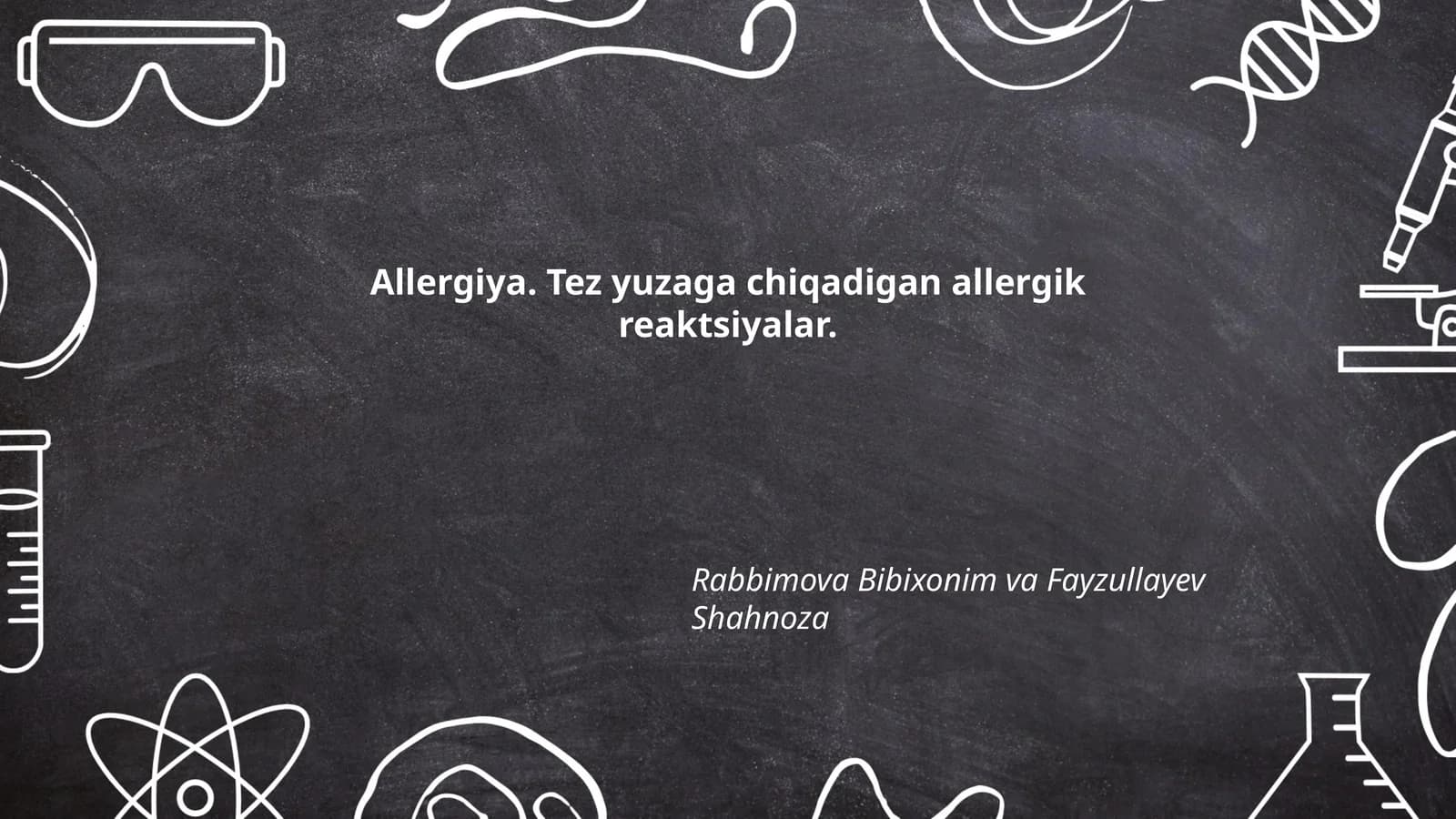 Allergiya. Tez yuzaga chiqadigan allergik reaktsiyalar