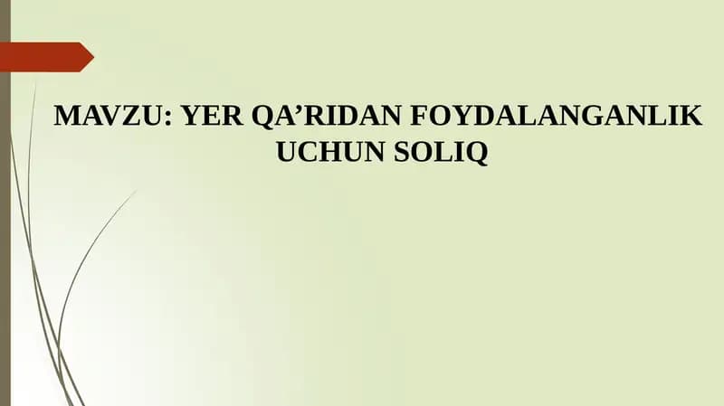Yerqa‘ridan foydalanganlik uchun soliq