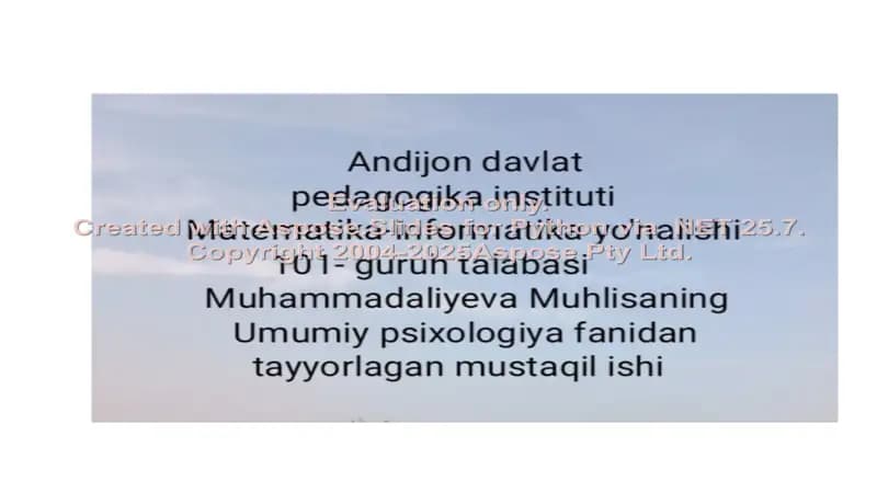 Kichik maktab yoshi davrida psixik rivojlanish xususiyatlari