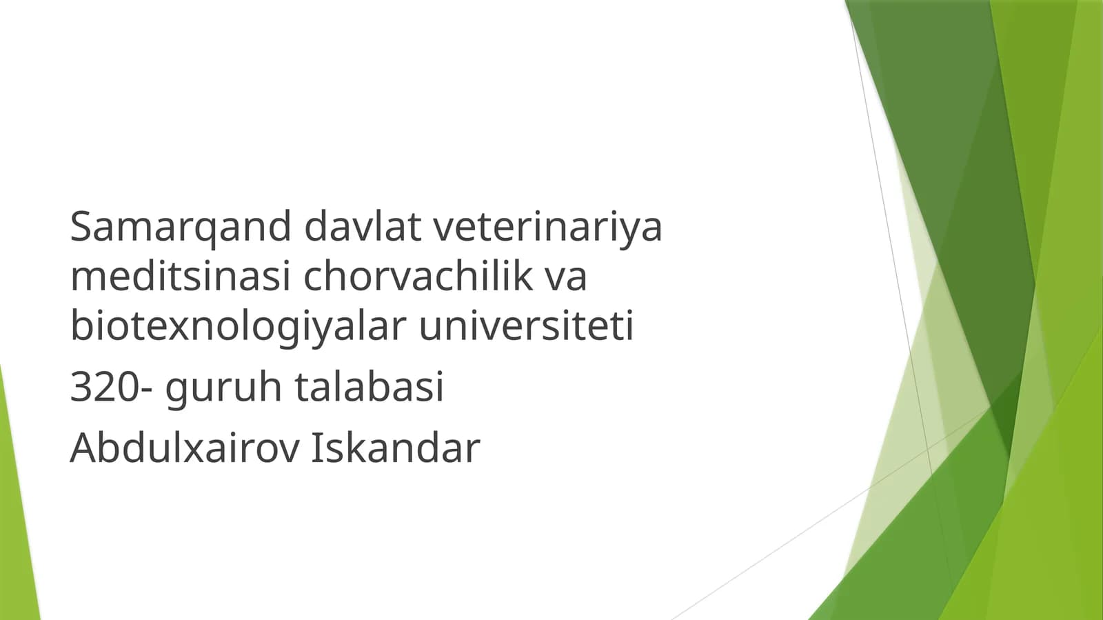 Samarqand davlat veterinariya meditsinasi chorvachilik vabiotexnologiyalaruniversiteti
