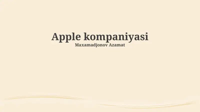 Apple kompaniyasi