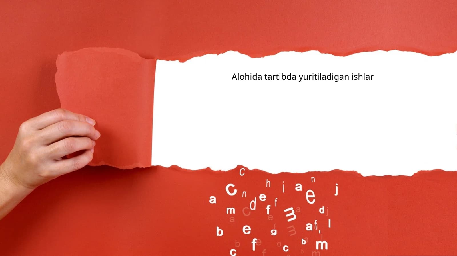 Alohida tartibda yuritiladigan ishlar