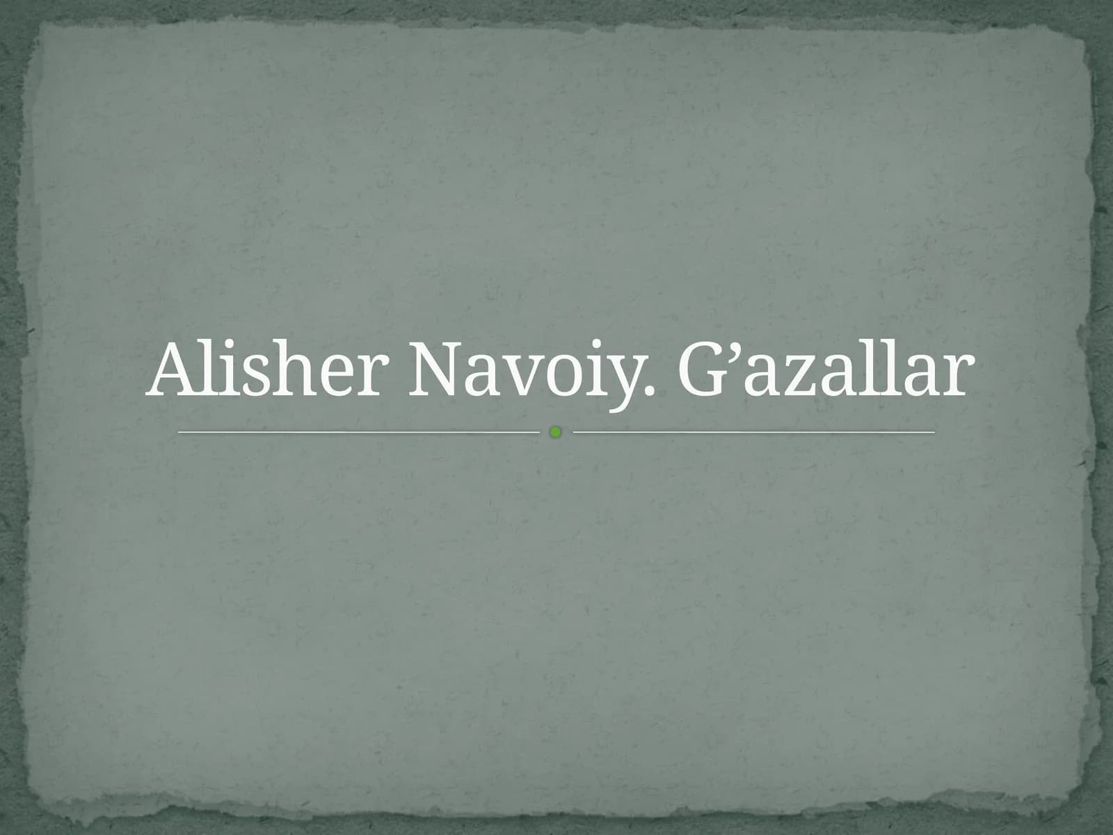 G’azallar