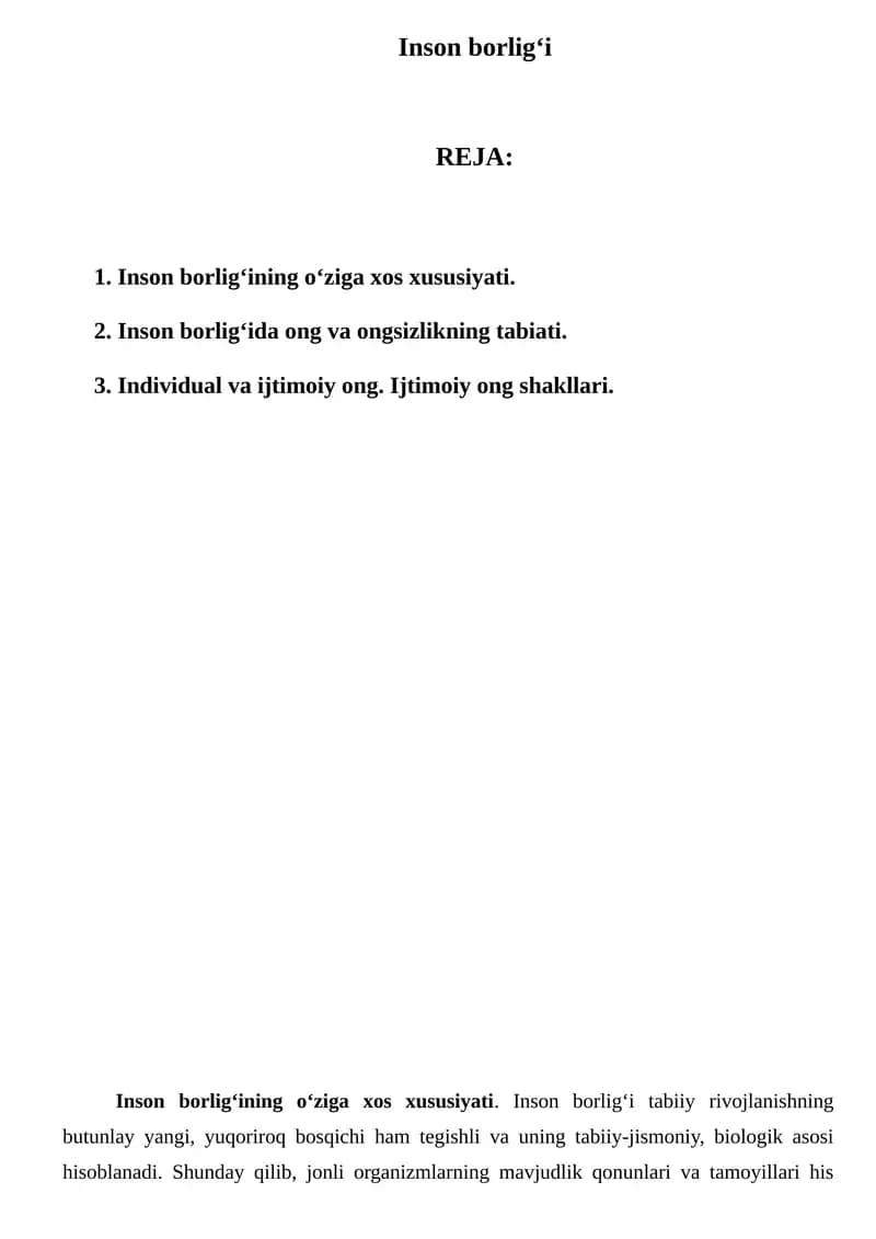 Inson borlig‘i