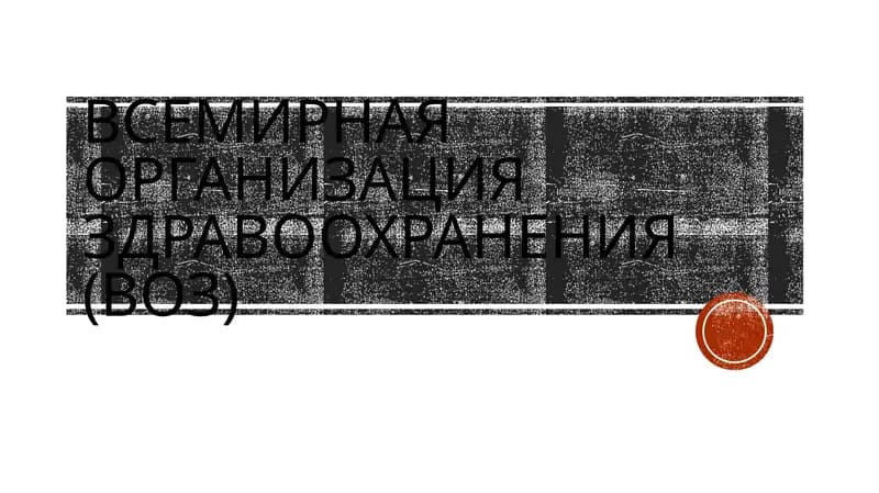 Всемирная организация здравоохранения (ВОЗ)