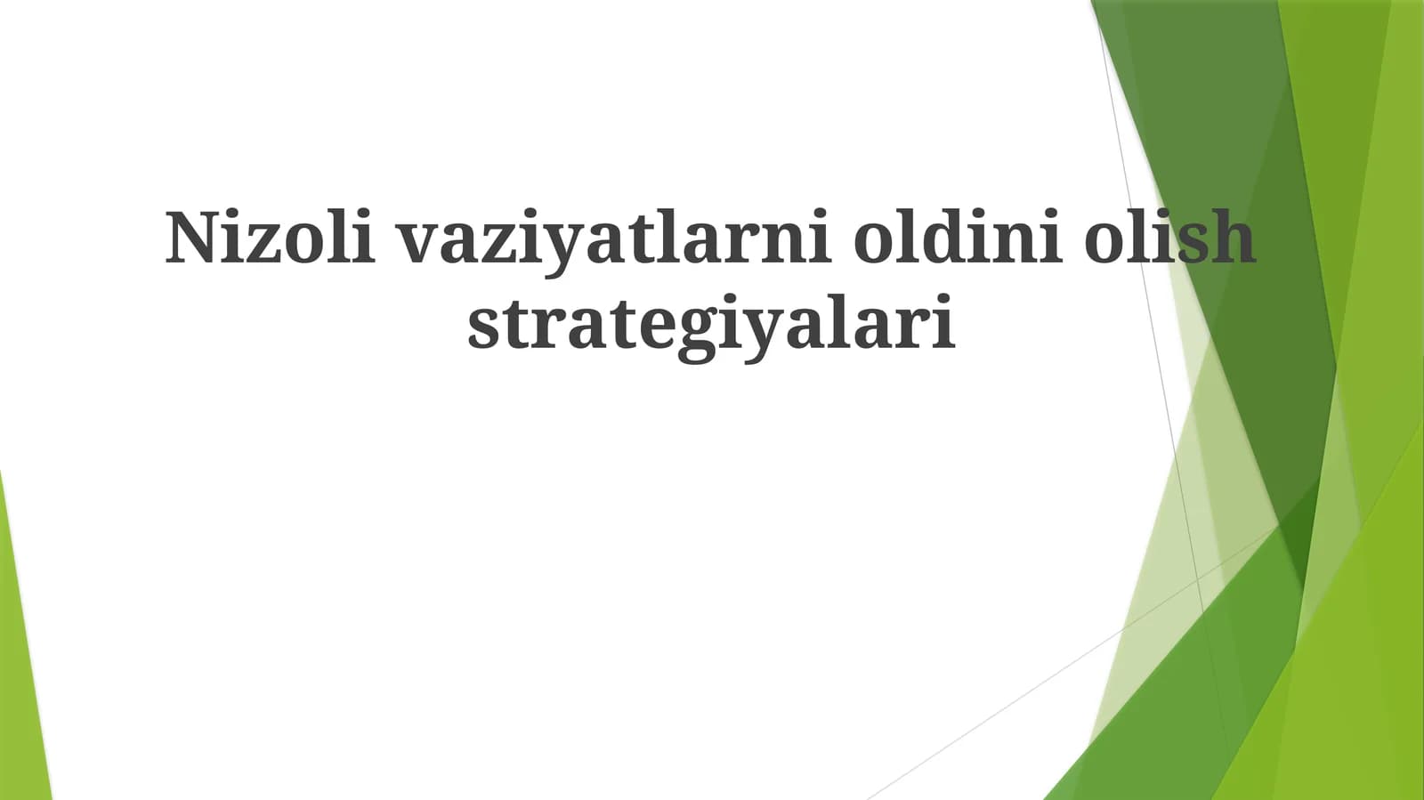 Inqiroz Vaziyatlarini Oldini Olish Strategiyalari