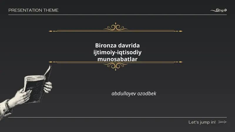 Bironza davrida ijtimoiy-iqtisodiy munosabatlar