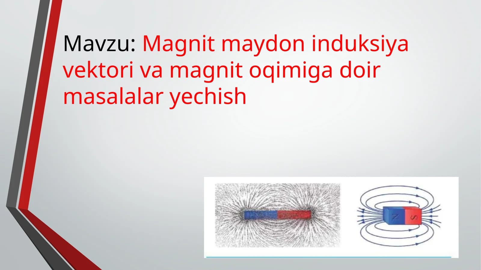 Magnitmaydon induksiya vektori va magnitoqimiy g'alati masalalari echish