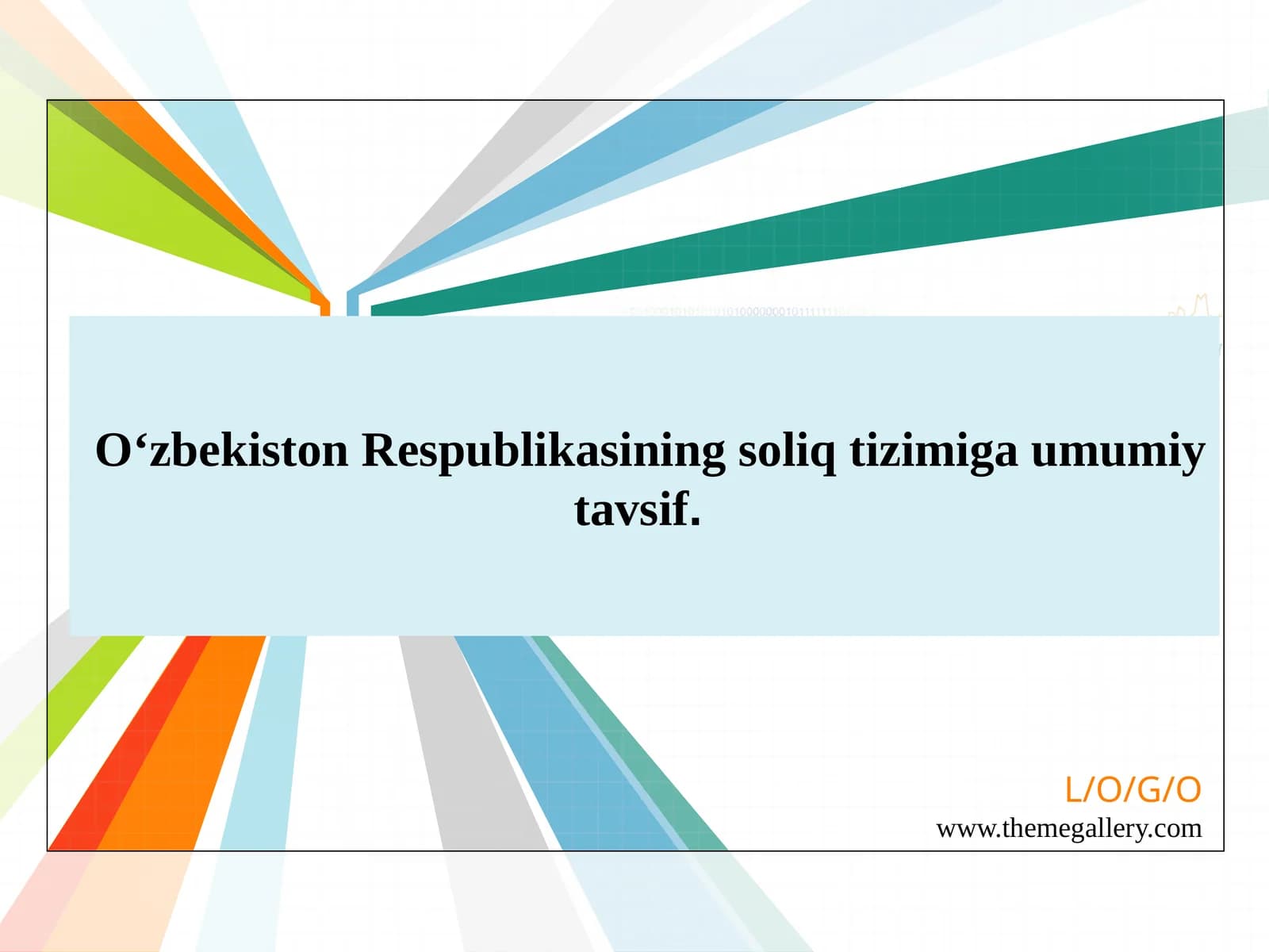 O’zbekiston Respublikasining soliq tizimiga umumiy tavsif