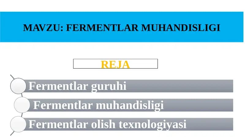 FERMENTLAR MUHANDISLIGI