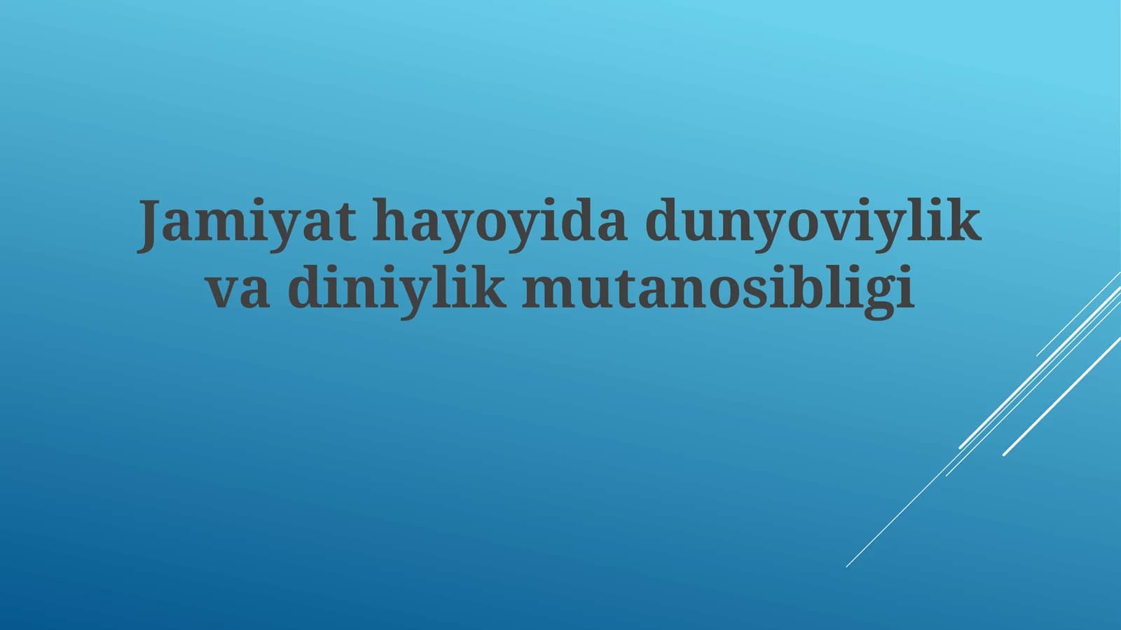 Jamiyathayoyidadunyoviylikvadiniylikmutanosibligi