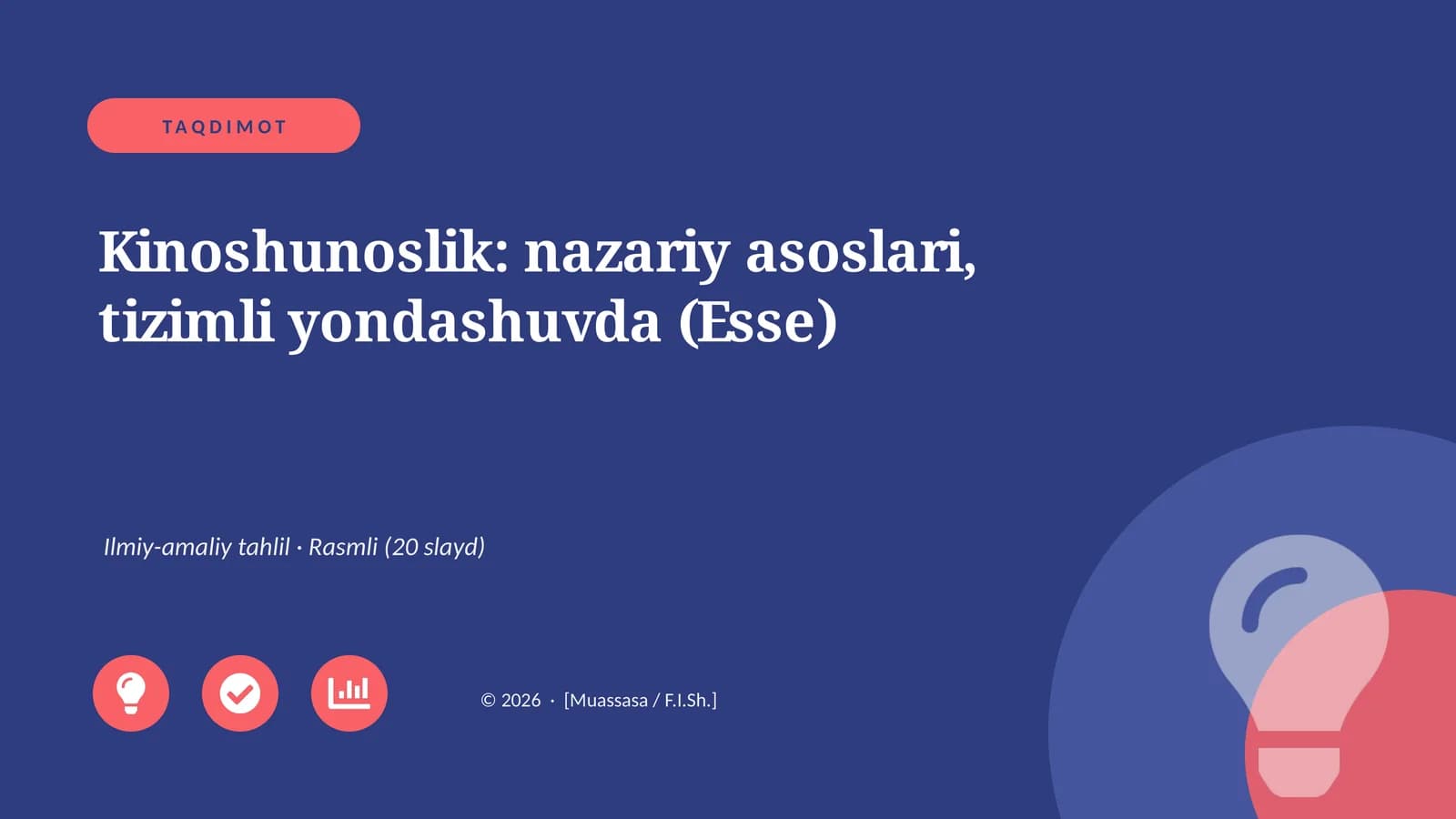 Kinoshunoslik: nazariy asoslari, tizimli yondashuvda (Esse)