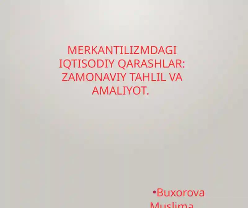 Merkantilizm