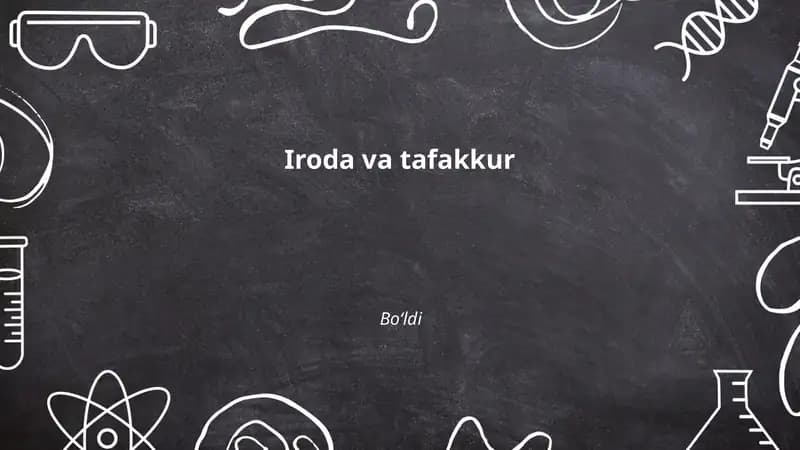 Iroda va tafakkur