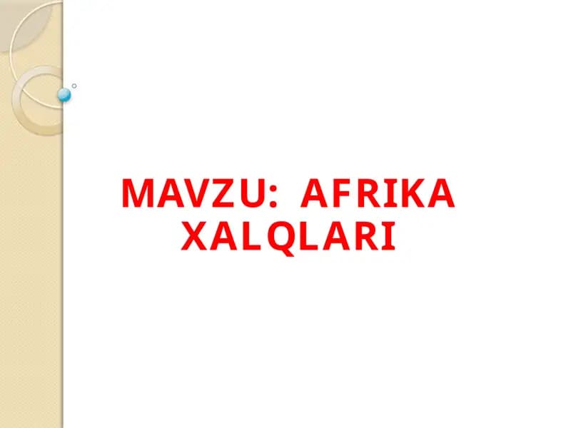 AFRIKA XALQLARI