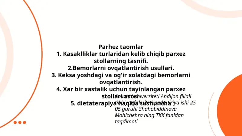 Parhez taomlar
