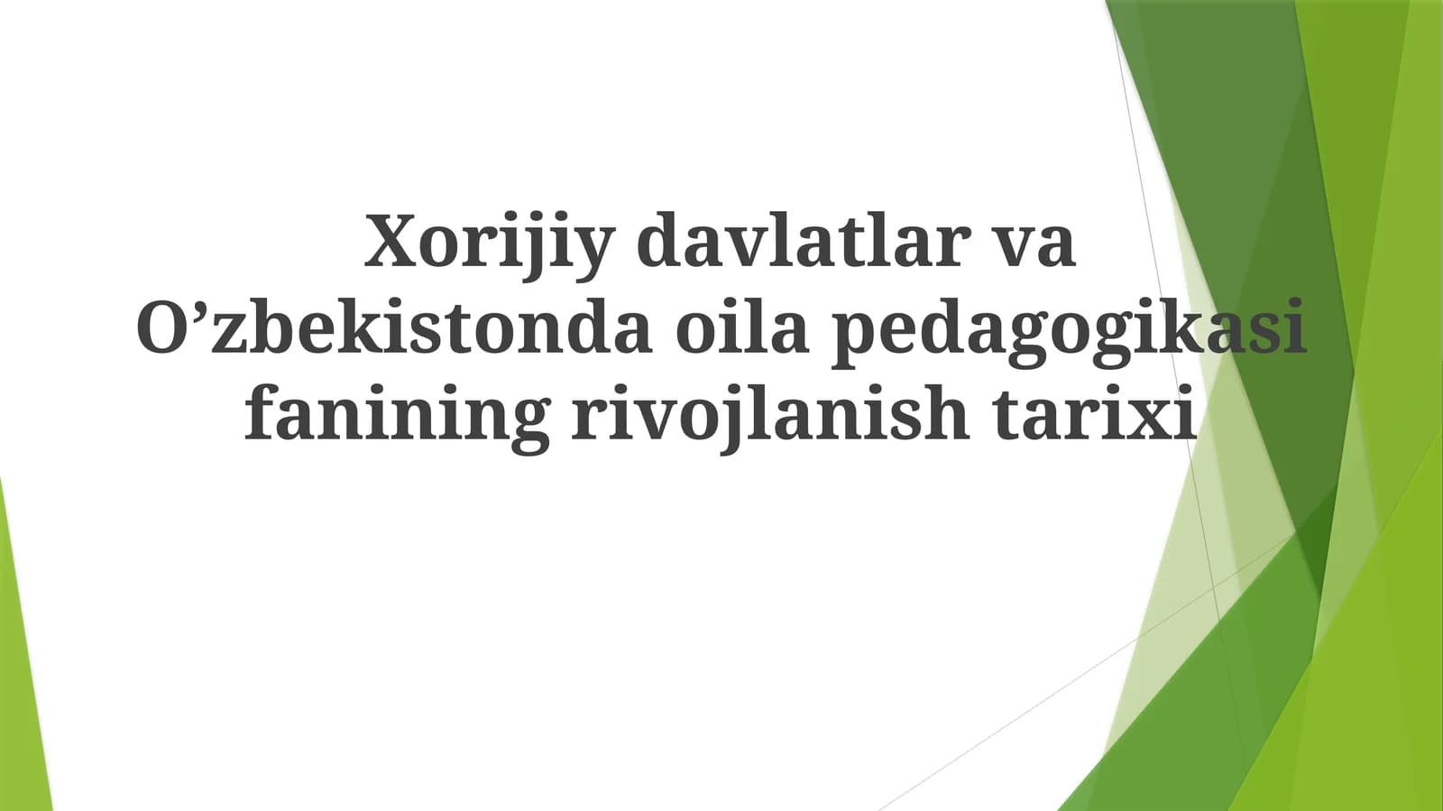 O'zbek Oila Pedagogikasining Asosiy Mavzulari