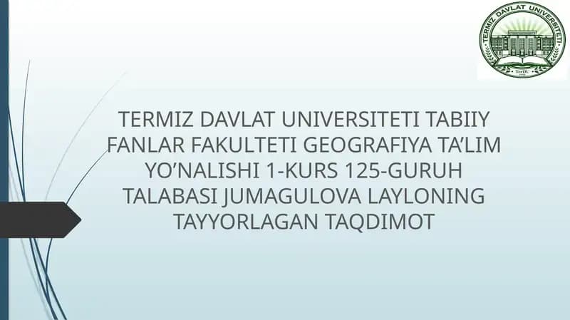 O’zbekiston g’orlari. O’zbekiston muzliklari Tropik va O’rta kengliklardagi cho’l va chala cho’llardaeoljarayonlari.qirg’oqlarnio’rganishningilmiyvaamaliyahamiyati