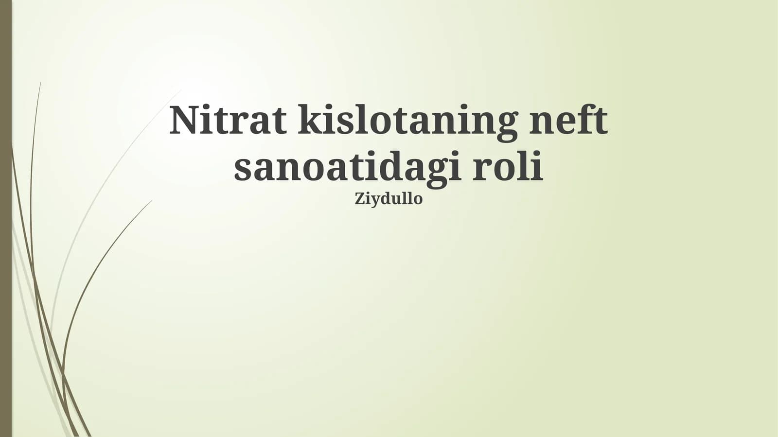 Nitrat kislotaning neft sanoatidagi roli
