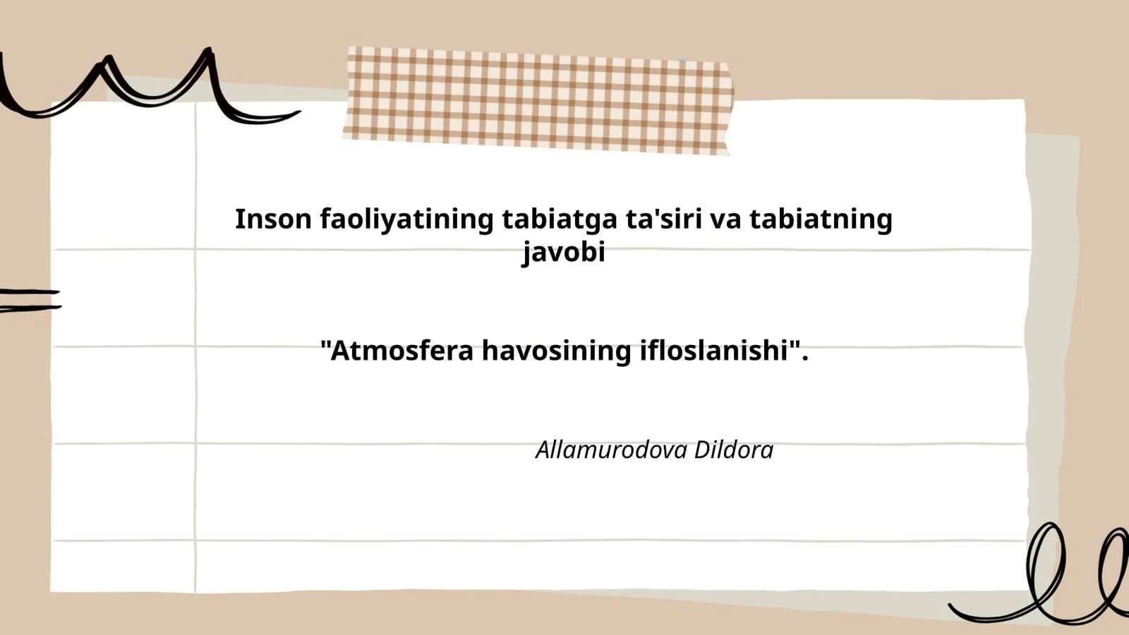 Atmosfera havosining ifloslanishi