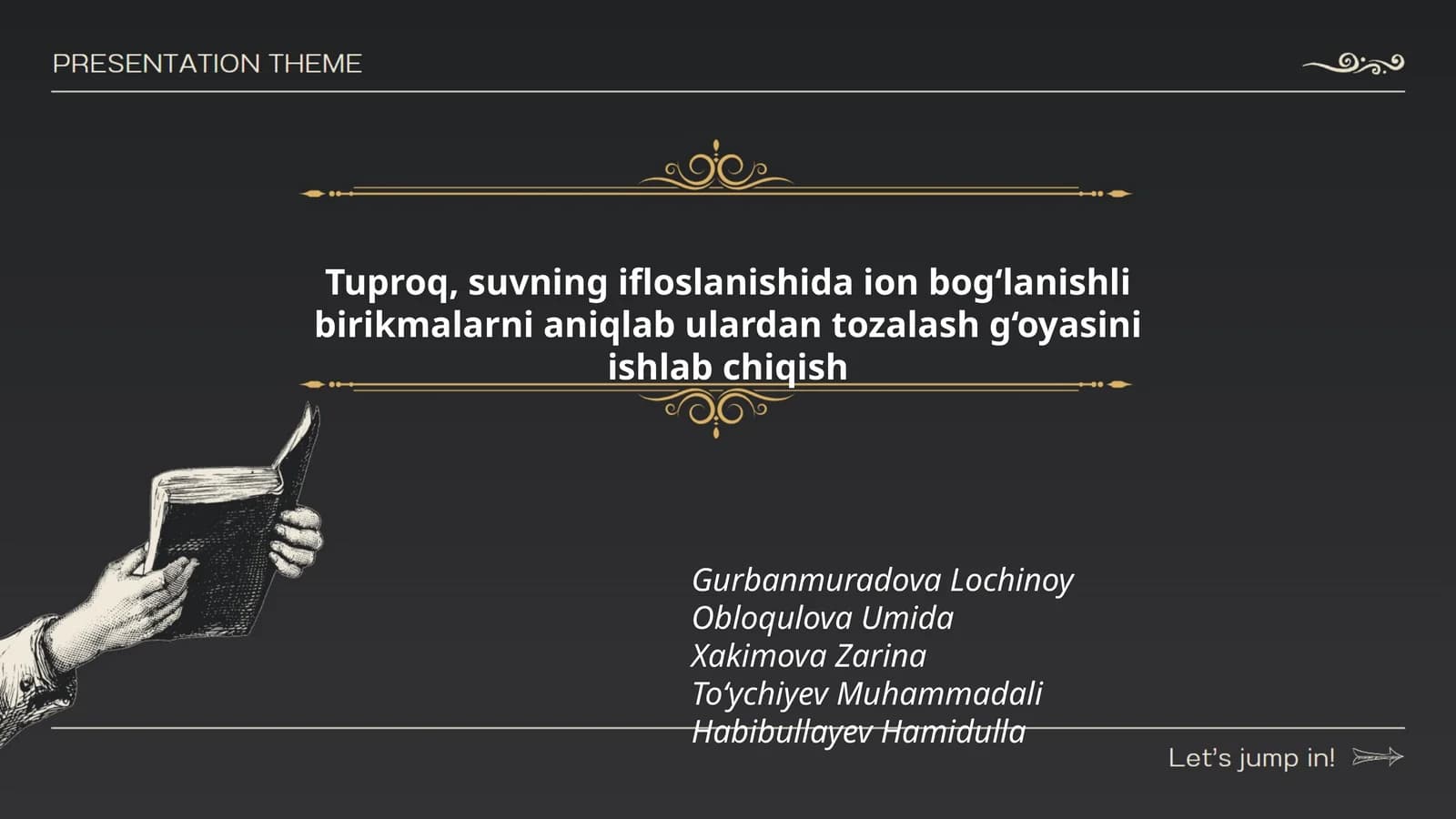 ifloslanishida ion bog‘lanishli birikmalarni tozalash