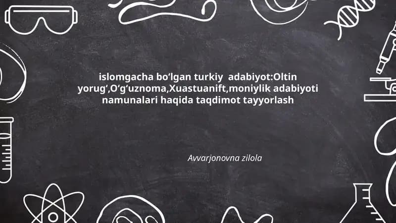 islomgacha boʻlgan turkiy adabiyot