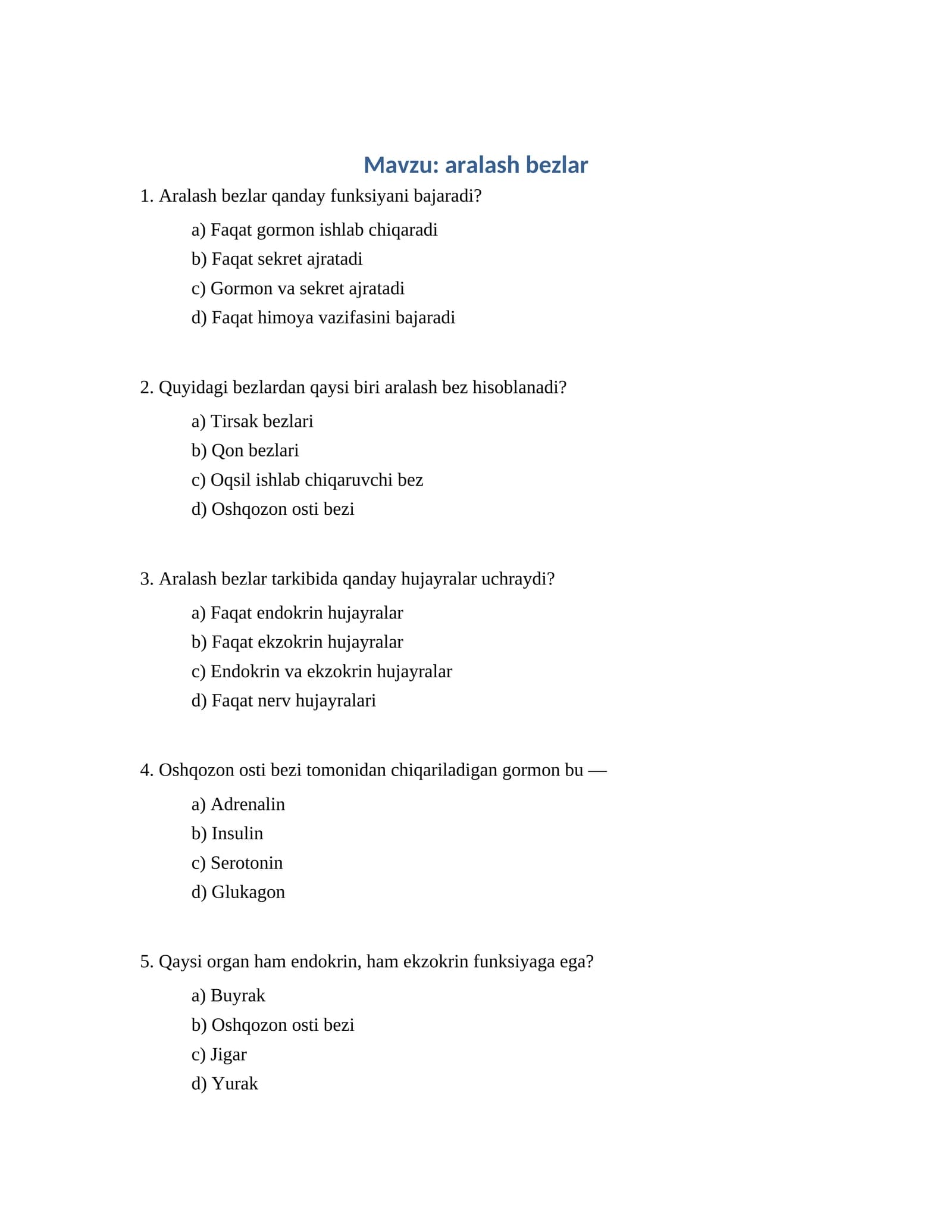 Aralash bezlar