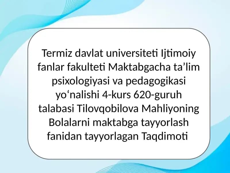 Ta’lim Rivojlandirish Jarayonida Bolalarga Individual Yondashishi Texnologiyasini Amalga Oshirish Uchun Psixologik – Pedagogik Sharoitlar