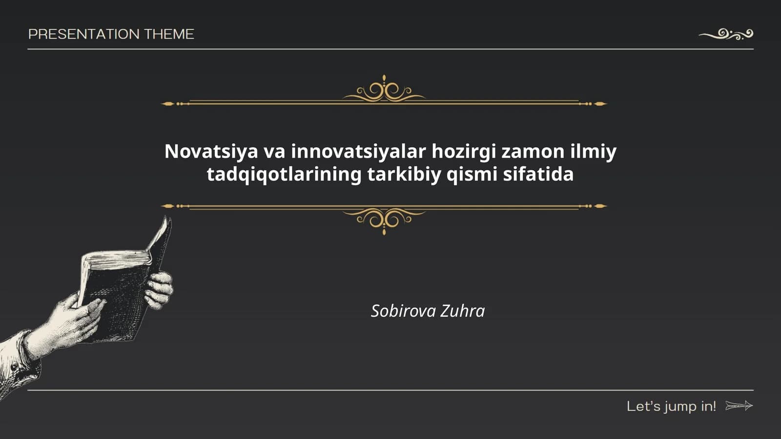 Novatsiya va innovatsiyalar hozirgi zamon ilmiy tadqiqotlarining tarkibiy qismi sifatida