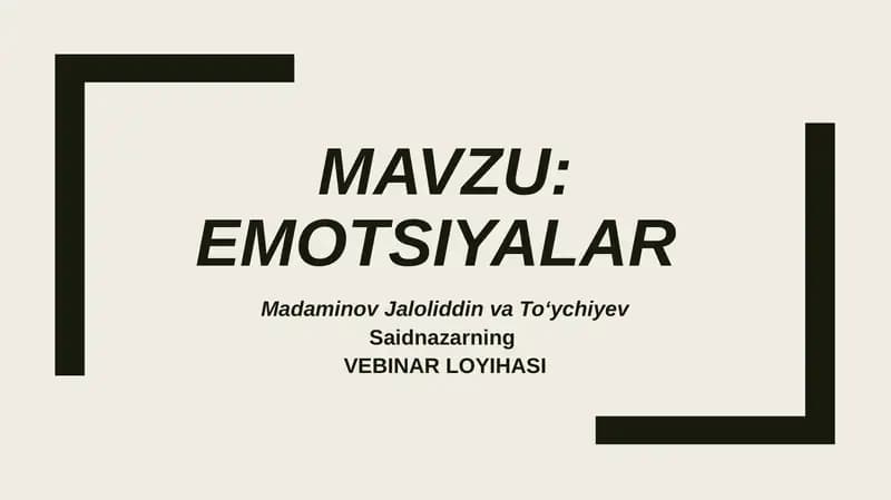 Emotsiyalar