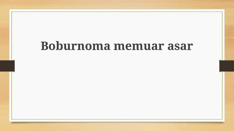 Boburnomamemuarasar